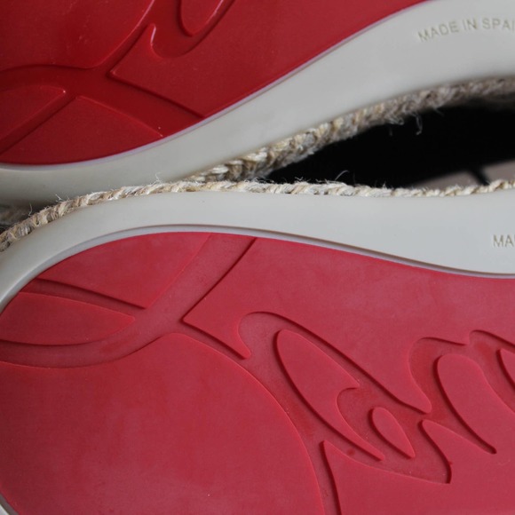 Christian Louboutin Espasneak Navy Canvas Low-Top Espadrille Sneakers - Picture 14 of 16